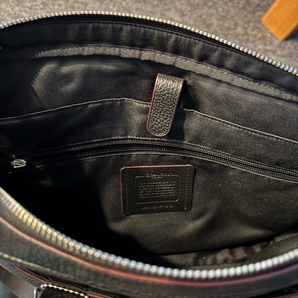 Coach Pebbled Leather Laptop Bag Briefcase 💼 - Picture 11 of 13